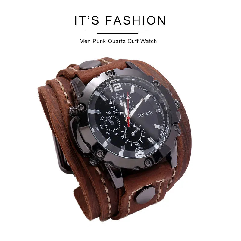 Herren "Eclipse" Klassische Lederuhr