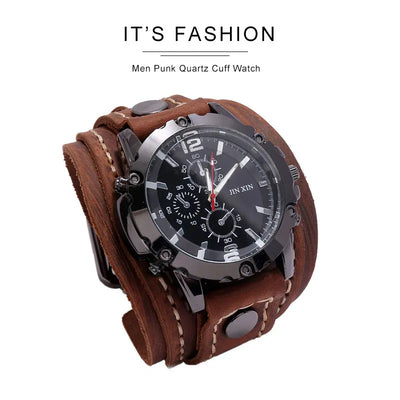 Herren "Eclipse" Klassische Lederuhr