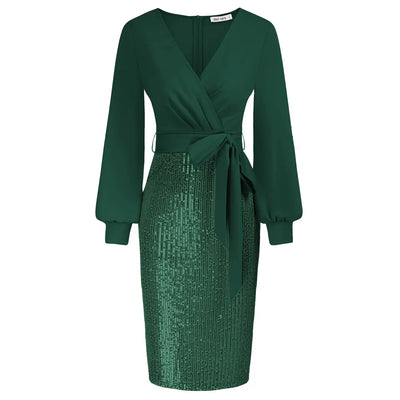 Vienne – Ruched Paillettenkleid für Damen