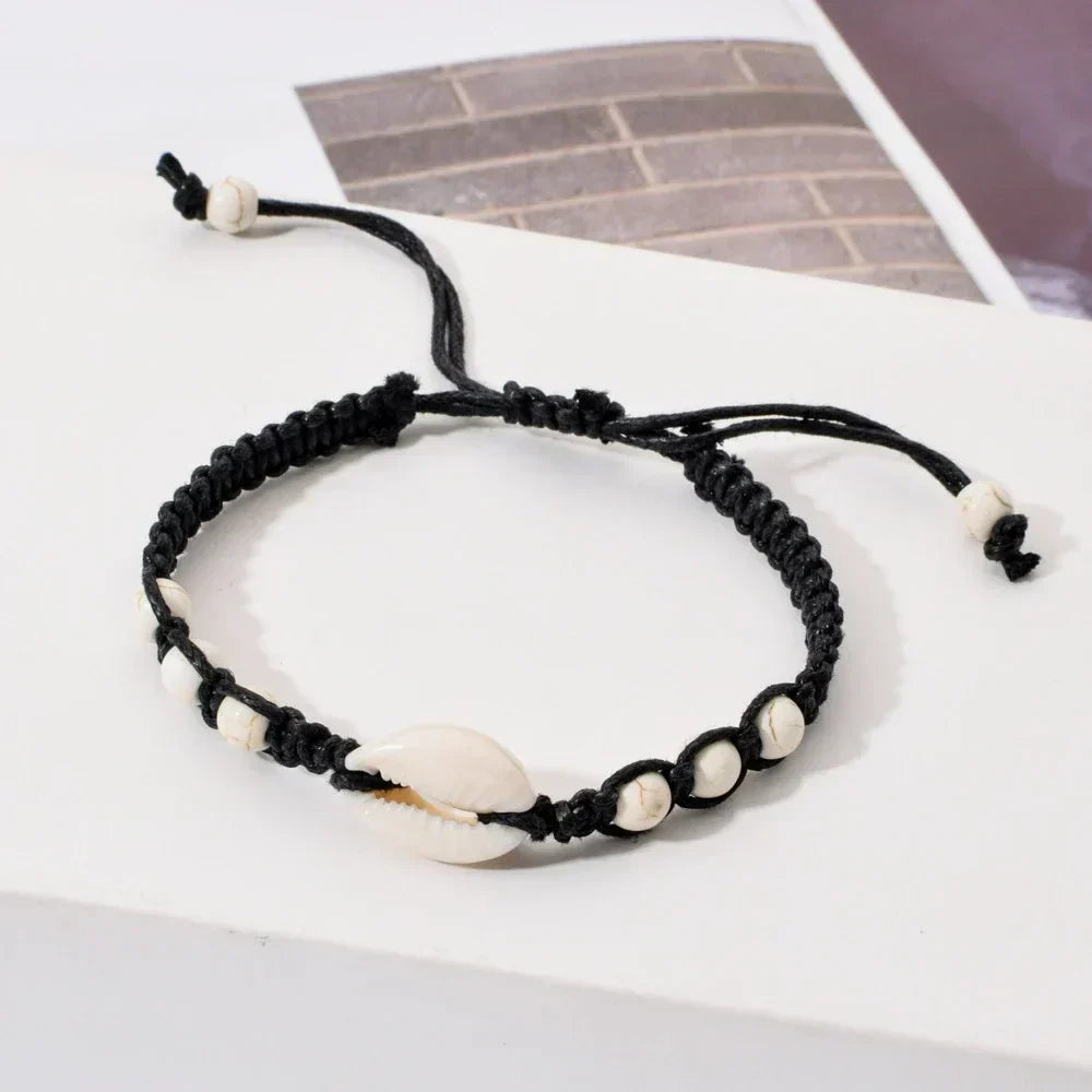 Unisex Sommer Seeigel Muschel Geflochtenes Armband