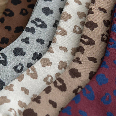 Elena – Spotted Leopard Print Damen Baumwoll-Socken