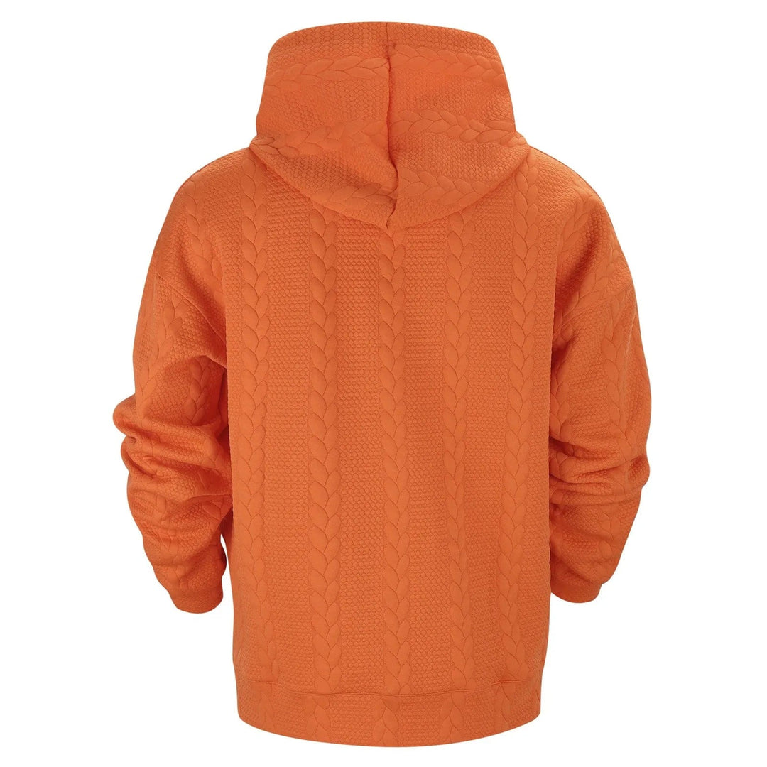 Kapuzenpullover mit Zopfmuster für Herren