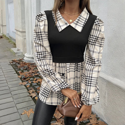 Marina – Klassische Karierte Bluse für Damen