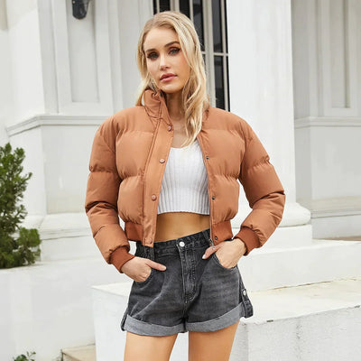 Lucia – Elegante Baumwoll-Rollkragenjacke für Damen