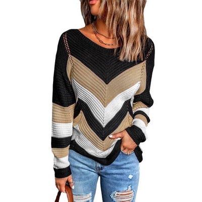 Chevron-Pullover für Damen
