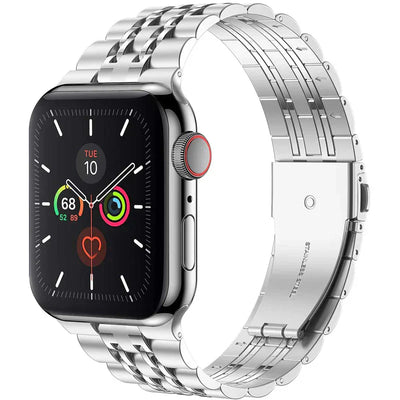 Luxuriöses Edelstahl-Faltschließe-Armband für die Apple Watch