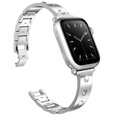 Diamantbesetzte Metall-Schnallenarmband für die Apple Watch