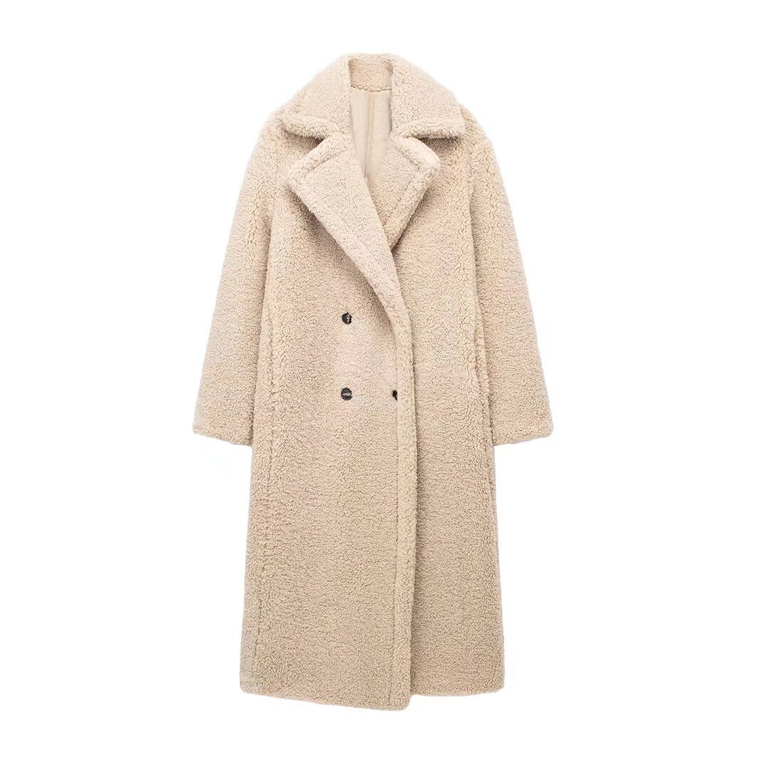 Doppelt-mädchiger Mantel für Damen