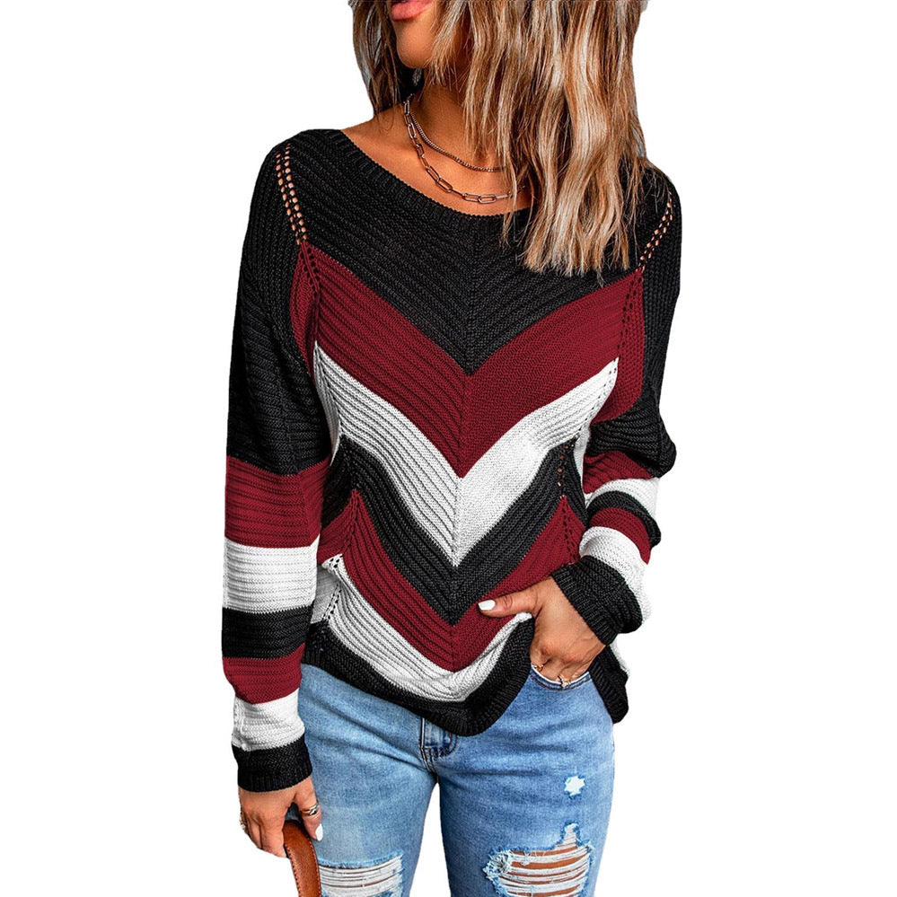 Chevron-Pullover für Damen