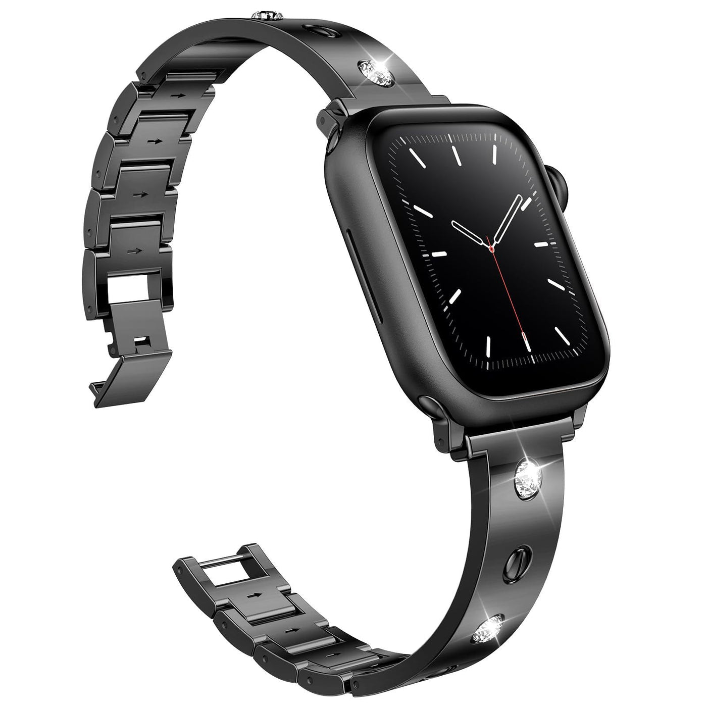 Diamantbesetzte Metall-Schnallenarmband für die Apple Watch