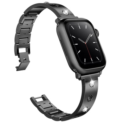 Diamantbesetzte Metall-Schnallenarmband für die Apple Watch