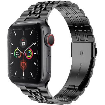 Luxuriöses Edelstahl-Faltschließe-Armband für die Apple Watch