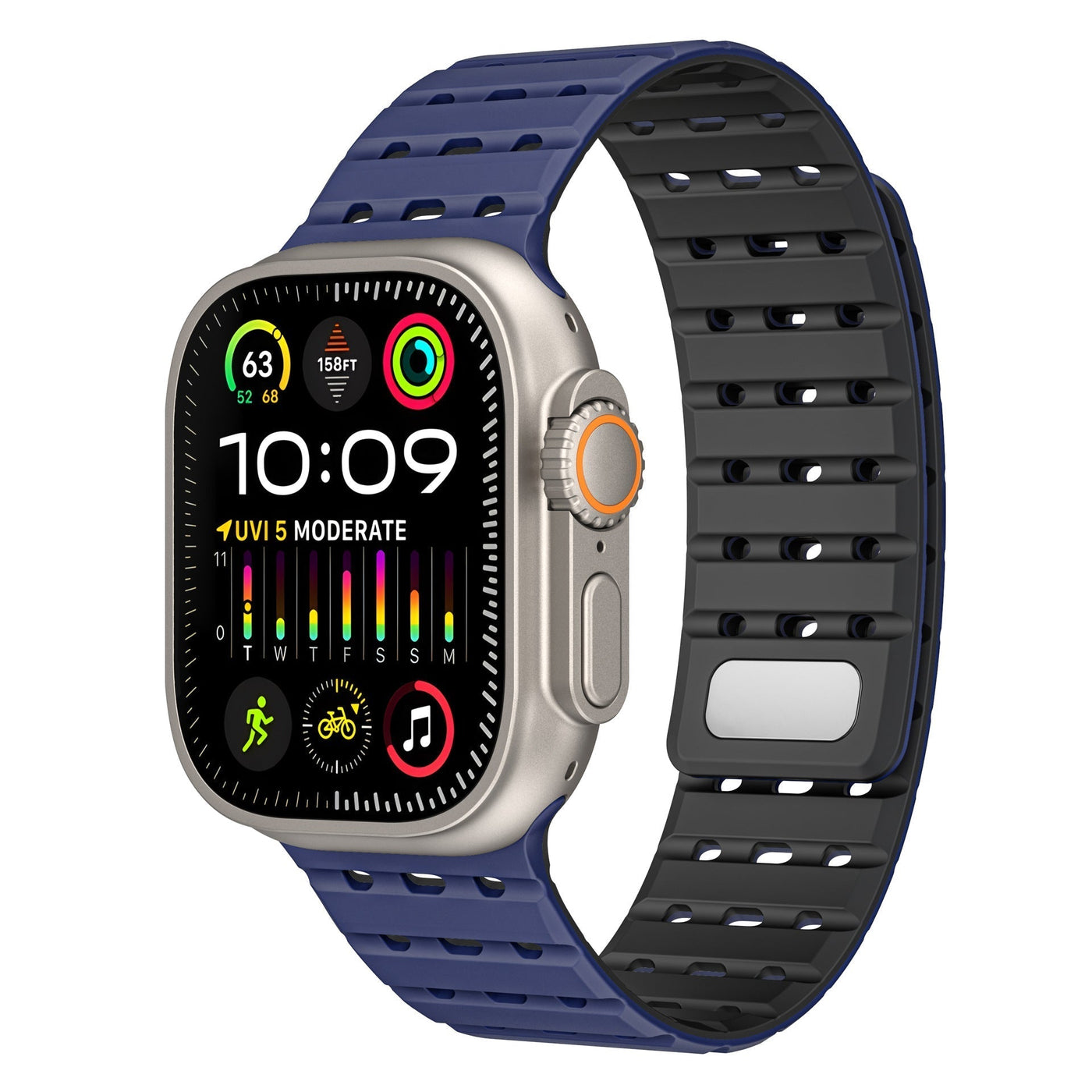 AW Atmungsaktives Magnetisches Silikonarmband für die Apple Watch