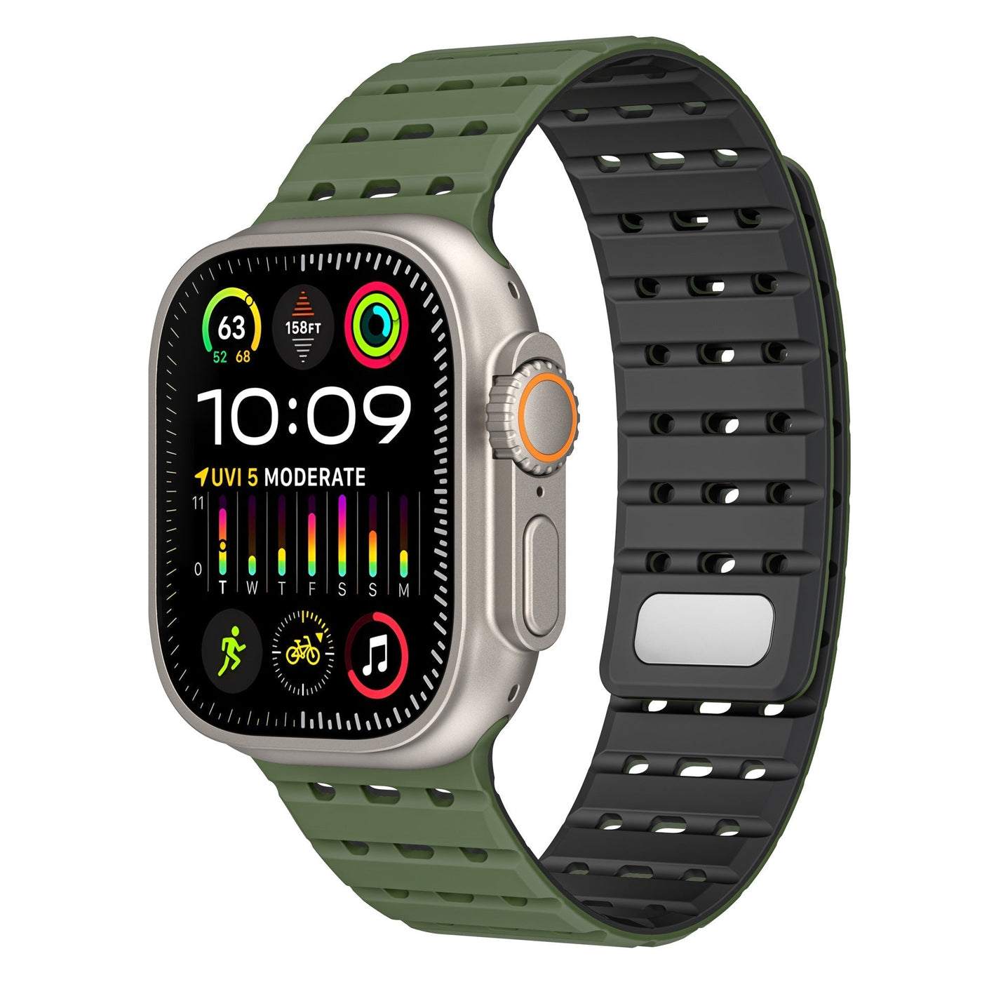 AW Atmungsaktives Magnetisches Silikonarmband für die Apple Watch