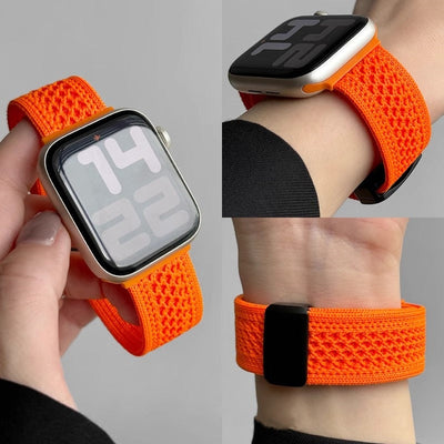 Geflochtenes Mesh-Nylon-Armband mit Magnetverschluss für die Apple Watch