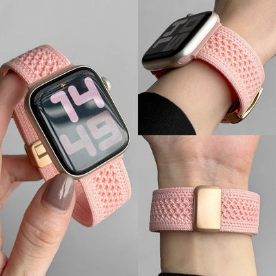 Geflochtenes Mesh-Nylon-Armband mit Magnetverschluss für die Apple Watch