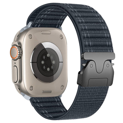 Wellenmuster Nylonarmband Fallschirmverschluss für Apple Watch