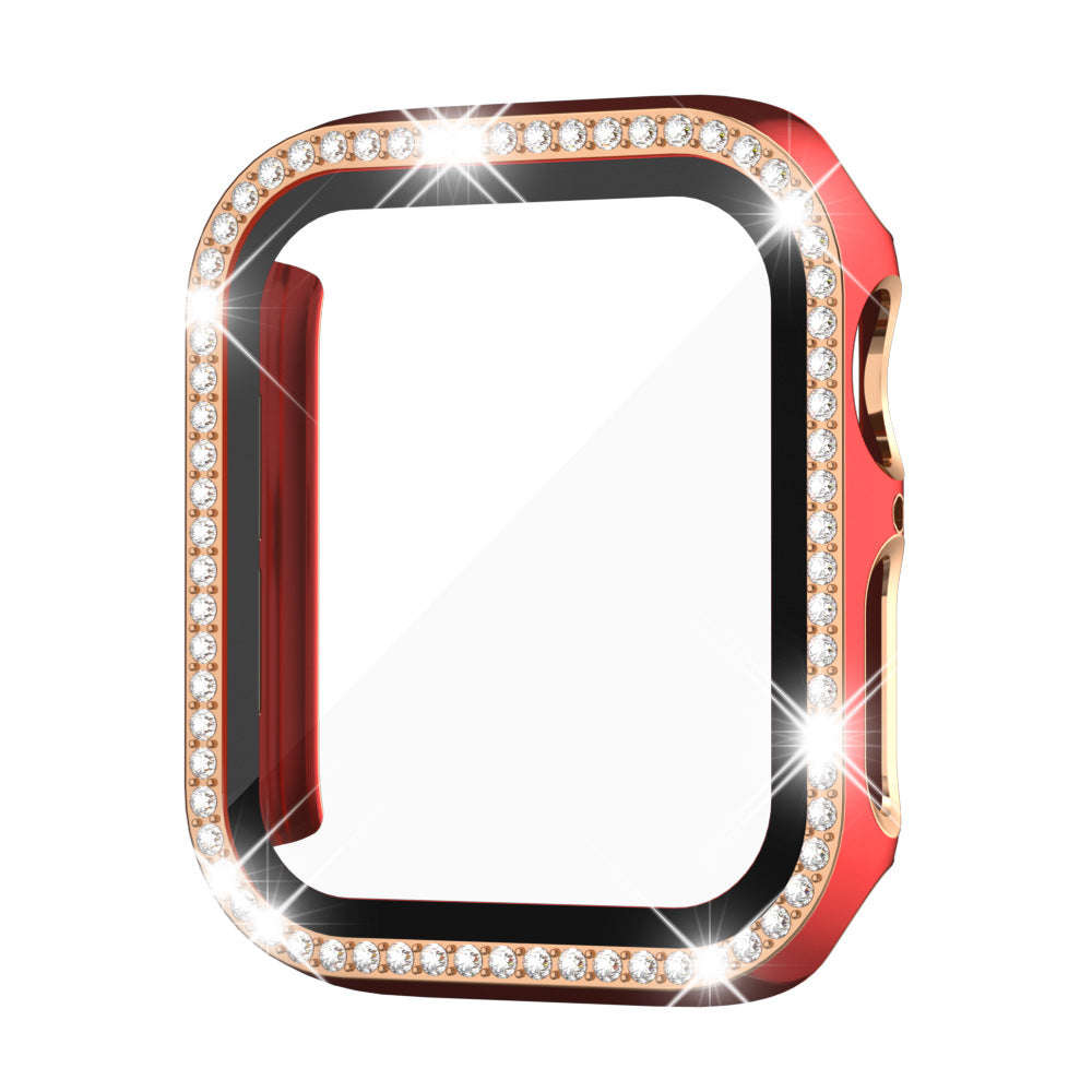 Rhinestone-Temperiertes Glasgehäuse für die Apple Watch