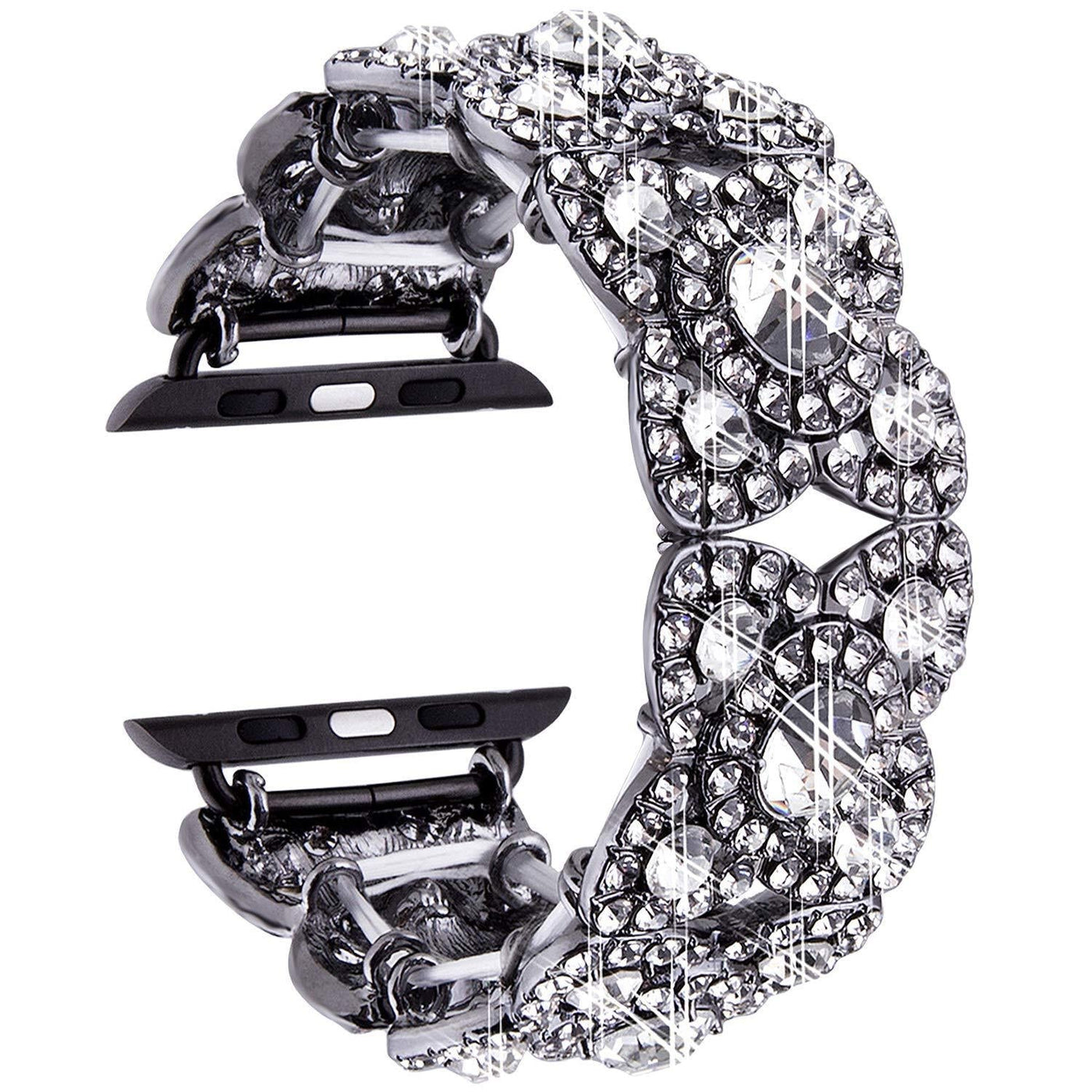 Blumen-Metall-Diamant-Armband für die Apple Watch