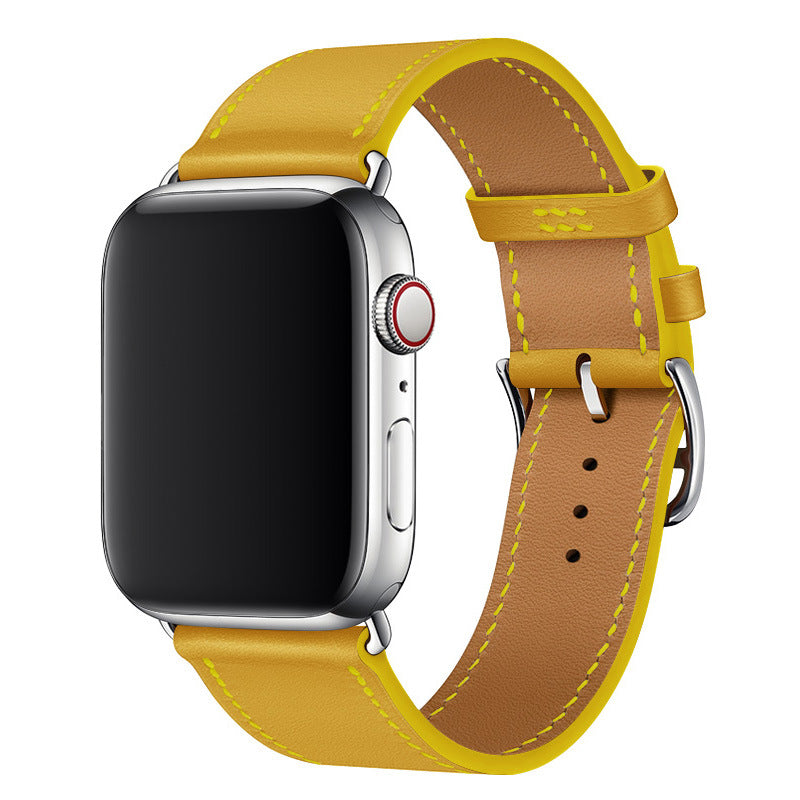 Echtes Lederhandgelenkband für die Apple Watch, handgenäht