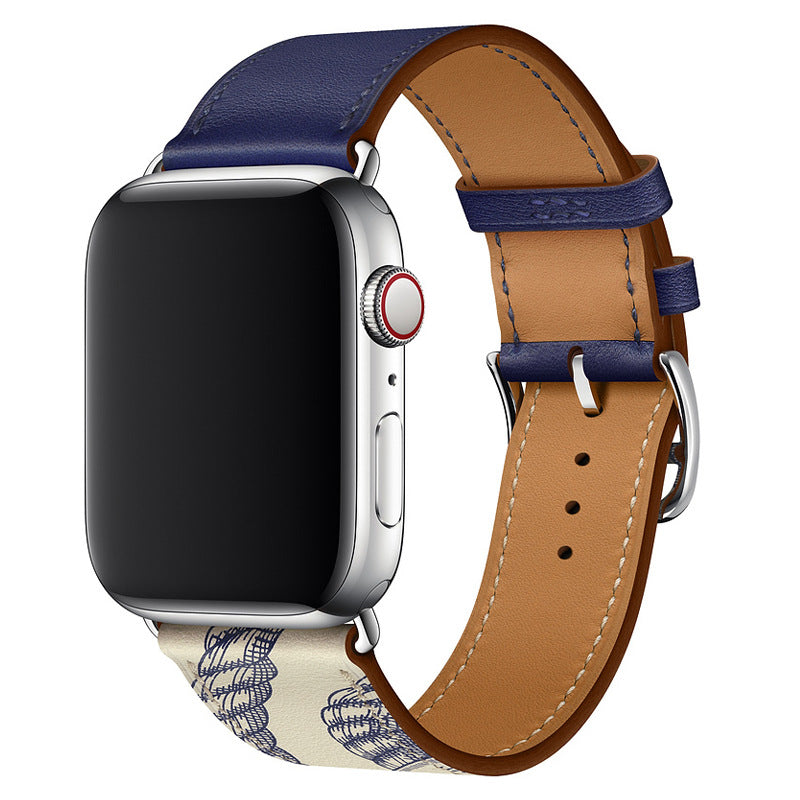 Echtes Lederhandgelenkband für die Apple Watch, handgenäht