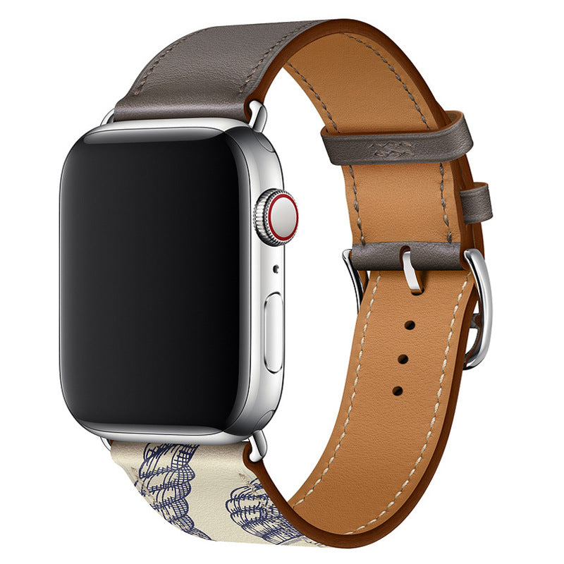 Echtes Lederhandgelenkband für die Apple Watch, handgenäht