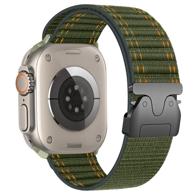 Wellenmuster Nylonarmband Fallschirmverschluss für Apple Watch