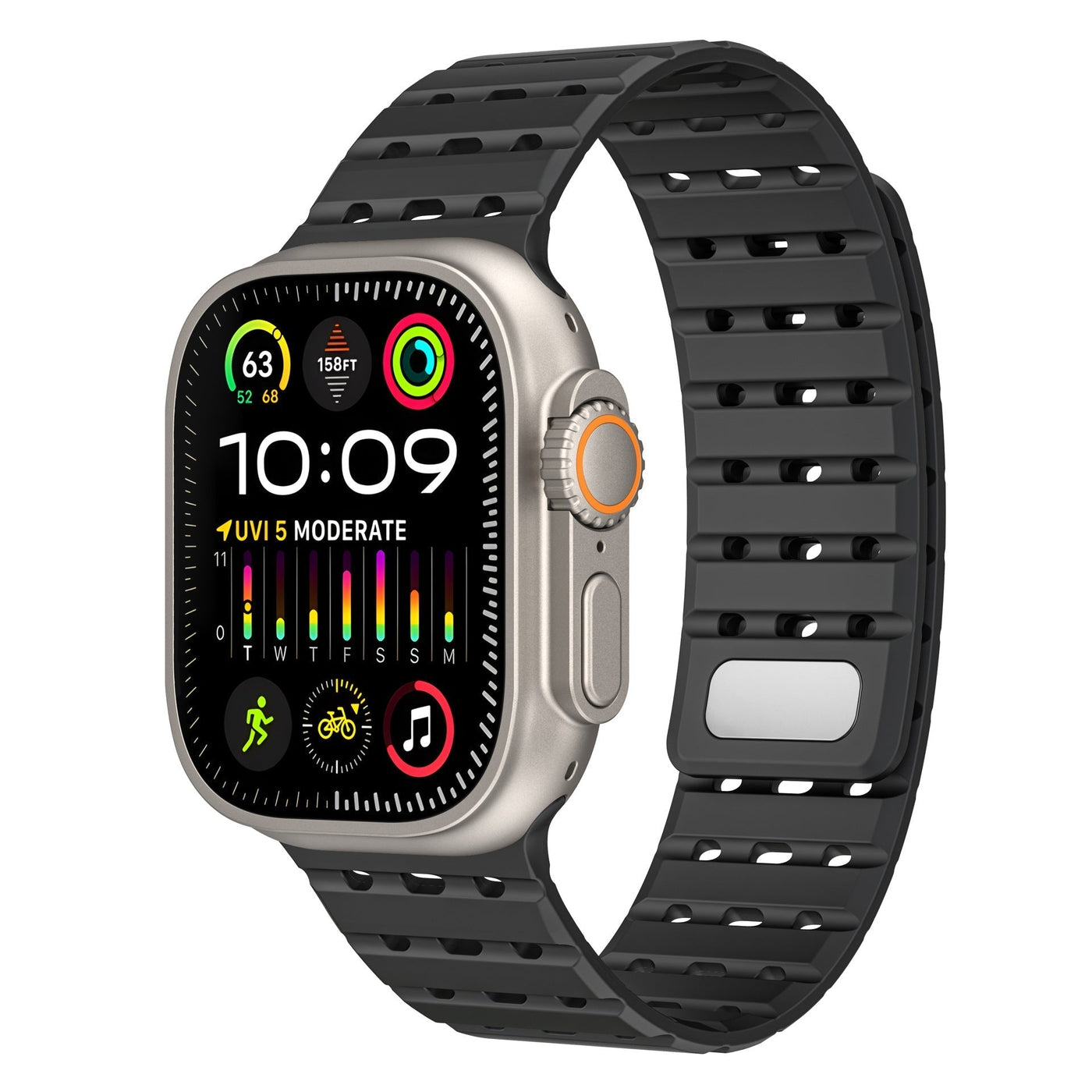 AW Atmungsaktives Magnetisches Silikonarmband für die Apple Watch