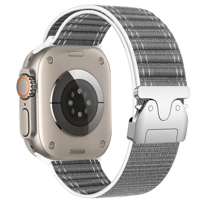 Wellenmuster Nylonarmband Fallschirmverschluss für Apple Watch