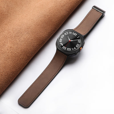 Silikon-Magnet-Lederarmband für Samsung Watch Ultra