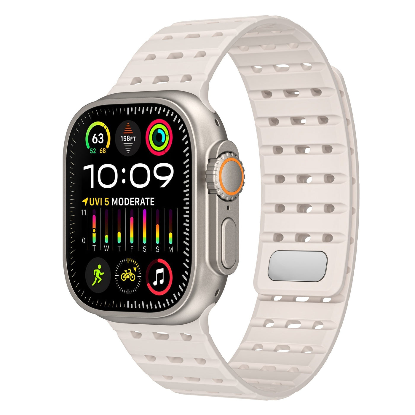 AW Atmungsaktives Magnetisches Silikonarmband für die Apple Watch