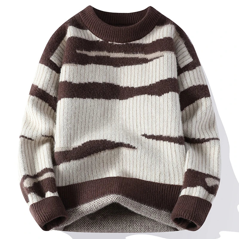 Felix | Stilvoller Herrenpullover mit einzigartigem Streifenmuster