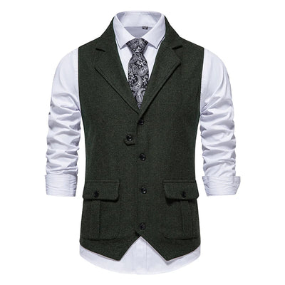 Giovanni – Vintage Herringbone Tweed Herrenweste
