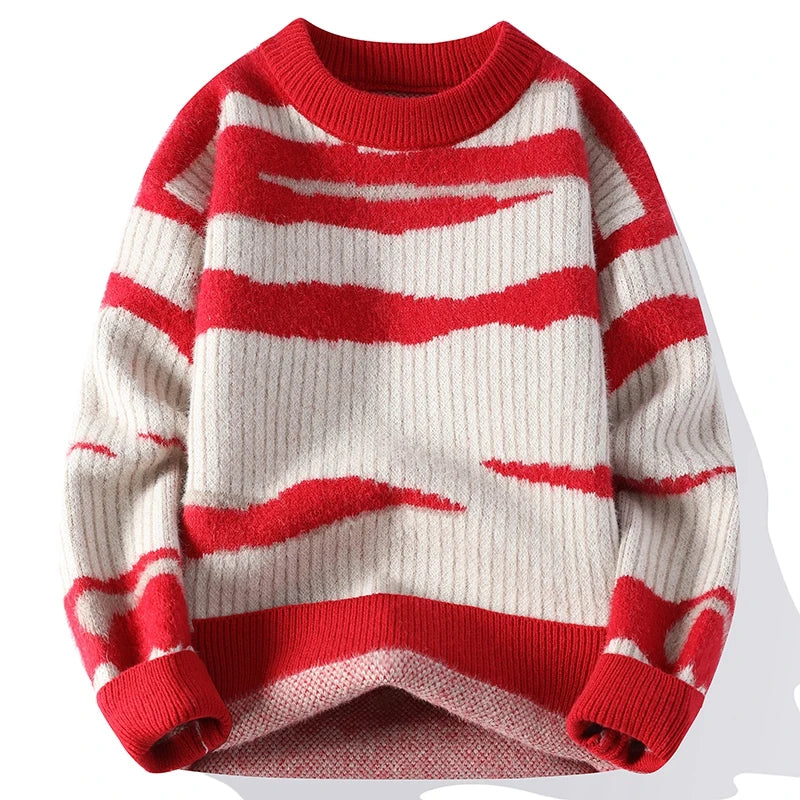 Felix | Stilvoller Herrenpullover mit einzigartigem Streifenmuster