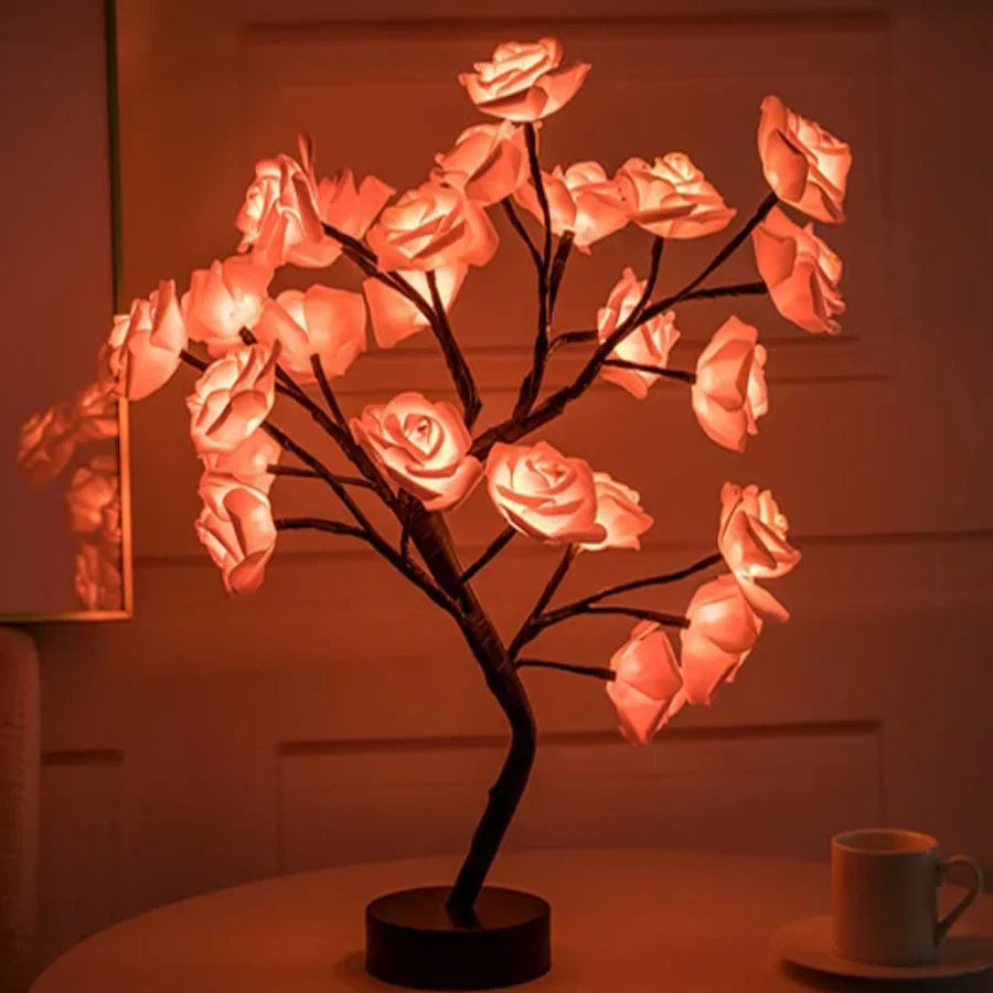 LumiFlower™ – LED-Simulations-Rosen-Tischlampe