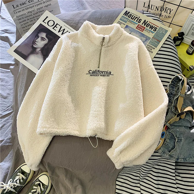 Halb-Zip-Fleece-Pullover für Damen