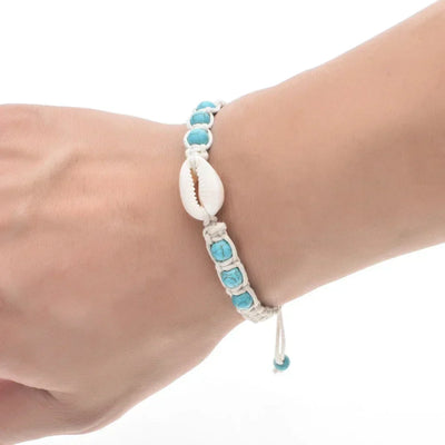 Unisex Sommer Seeigel Muschel Geflochtenes Armband