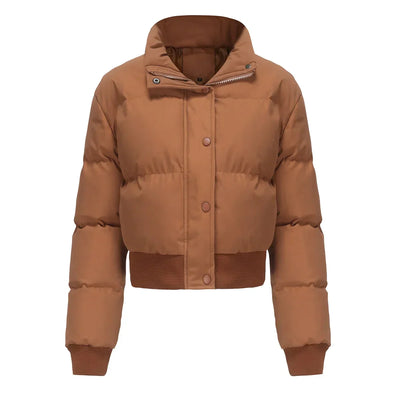 Lucia – Elegante Baumwoll-Rollkragenjacke für Damen