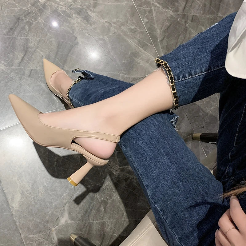 Elissa | Spitz zulaufende Pumps - Slingback Stil