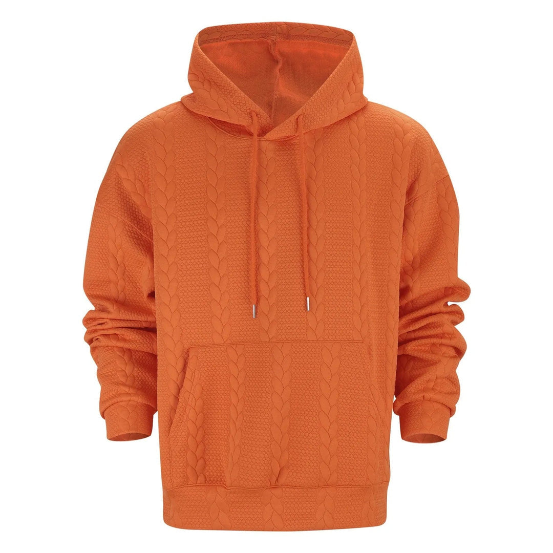 Kapuzenpullover mit Zopfmuster für Herren