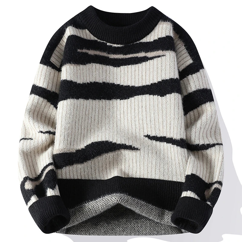 Felix | Stilvoller Herrenpullover mit einzigartigem Streifenmuster
