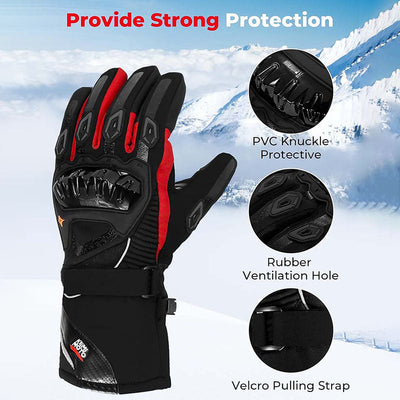 Wasserdichte Winter Motorradhandschuhe | CE & 2KP Genehmigt