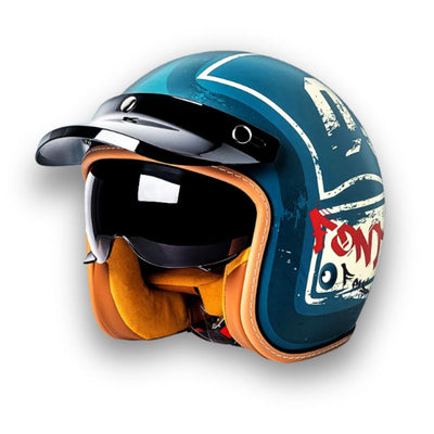 Zeitloser Motorradhelm - DOT und ECE zertifiziert