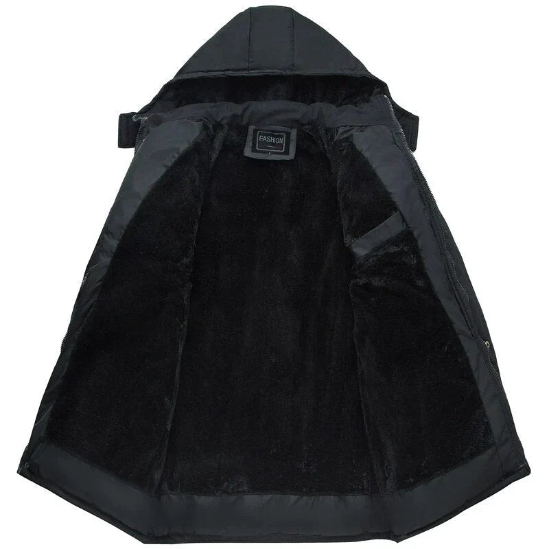 Gepolsterte Jacke mit Kapuze für Herren