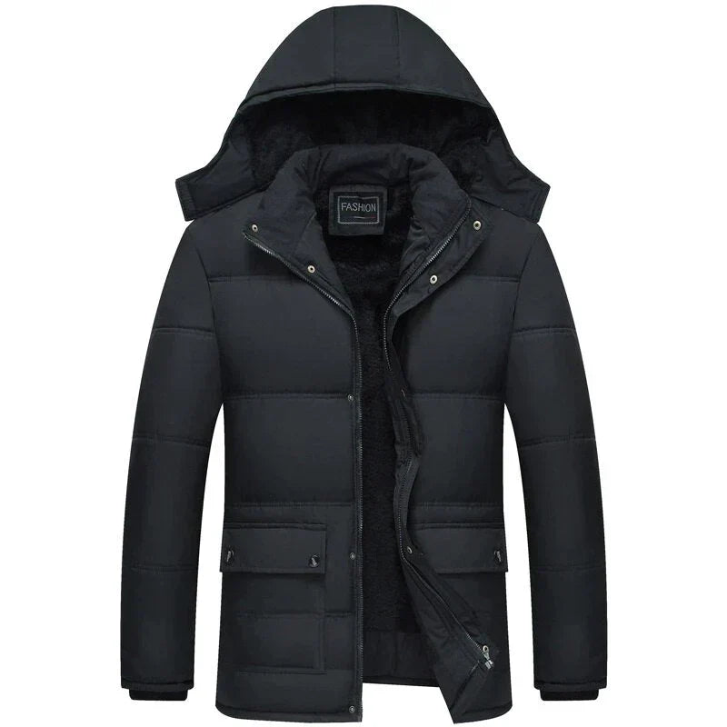 Gepolsterte Jacke mit Kapuze für Herren