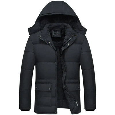 Gepolsterte Jacke mit Kapuze für Herren