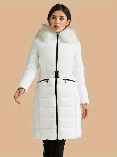 Damen Winter Parka – Warm, Dick, Mit Flauschigem Faux-Fur