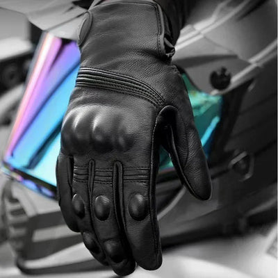 Leder Touchscreen Moto-Handschuhe Wasserdicht