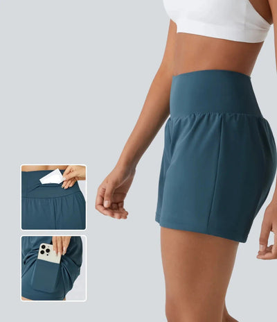 Jorvex | Flexible 2-in-1 Yoga Shorts für Damen Sommer