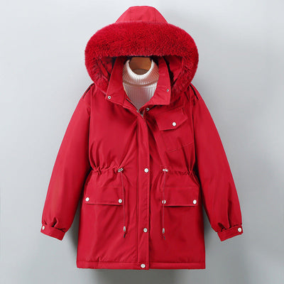 Sandra - Warme Winterjacke mit Kunstfell